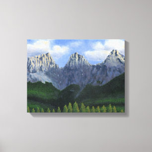 Die drei Schwestern in Canmore, Alberta, Kanada Leinwanddruck
