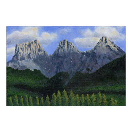 Die drei Schwestern in Canmore, Alberta, Kanada Poster (Vorderseite)