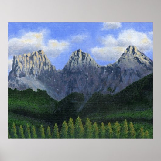 Die drei Schwestern in Canmore, Alberta, Kanada Poster (Vorne)