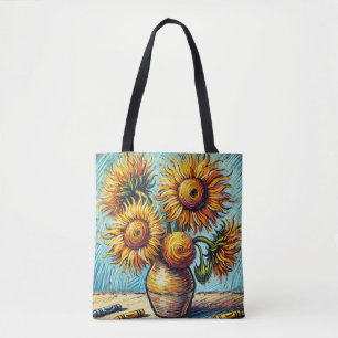 Die drei Sonnenblumen von Vincent Van Gogh Design  Tasche