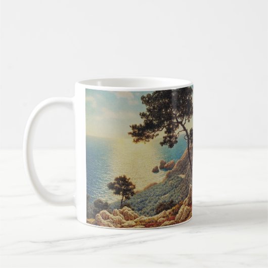 Die drei Strände der Côte d'Azur Kaffeetasse (Links)