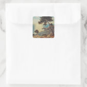 Die drei Strände der Côte d'Azur Quadratischer Aufkleber (Tasche)