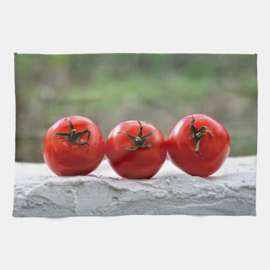 Die drei Tomaten Geschirrtuch (Horizontal)
