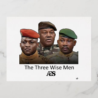 Die drei Weisen sind Folien Feiertagspostkarte