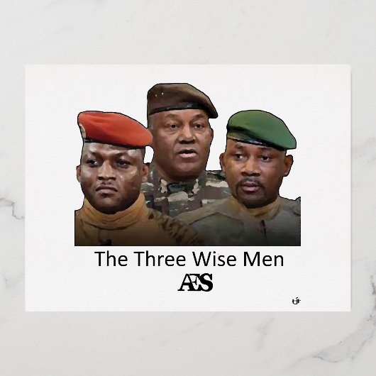 Die drei Weisen sind Folien Feiertagspostkarte (Vorderseite)