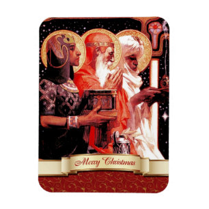 Die drei Weisen. Vintage Kunst Weihnachtsgeschenk Magnet