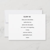 Die Dreifaltigkeit des glorreichen Gebetskarten (Rückseite)