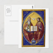 Die Dreifaltigkeit von Jean Bourdichon um 1508 Postkarte (Vorne/Hinten)