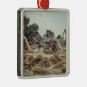 Die Dreschmaschine 1896 Silbernes Ornament (Rechts)