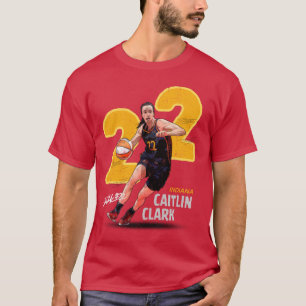 die Dribbelkugel-Pose mit 22 Hintergrund T-Shirt