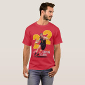 die Dribbelkugel-Pose mit 22 Hintergrund T-Shirt (Vorne ganz)