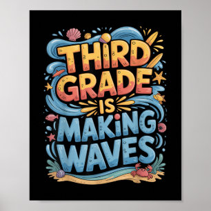 Die dritte Klasse macht Wellen zurück zu den Schul Poster