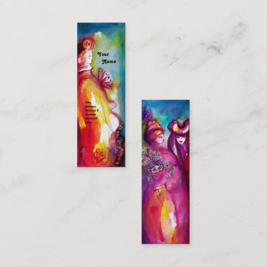 DIE DRITTE MASK / Kostümbildner , Theaterkünstler Mini Visitenkarte (Vorne/Hinten)