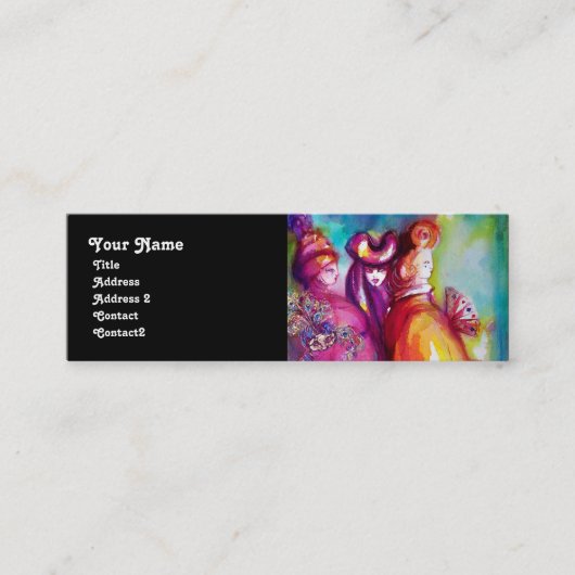 DIE DRITTE MASK / Kostümbildner , Theaterkünstler Mini Visitenkarte (Vorderseite)