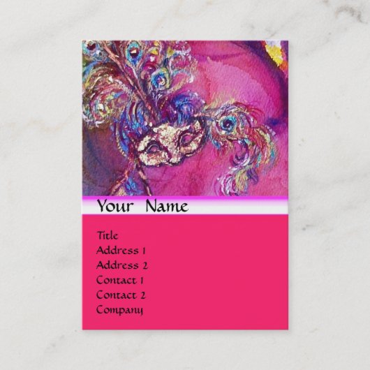 DIE DRITTE MASK / Kostümbildner , Theaterkünstler Visitenkarte (Vorderseite)