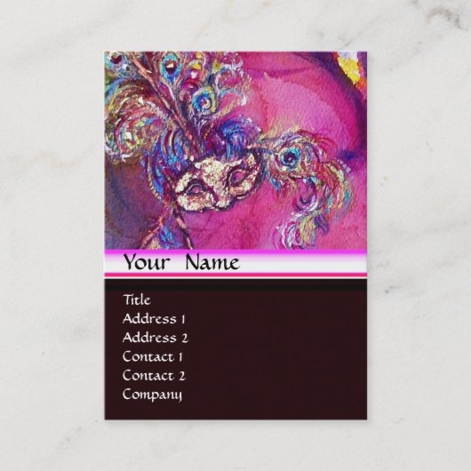 DIE DRITTE MASK / Kostümbildner , Theaterkünstler Visitenkarte (Vorderseite)