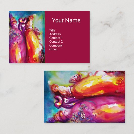 DIE DRITTE MASK / Kostümbildner, Theaterkünstler Visitenkarte (Vorne/Hinten)