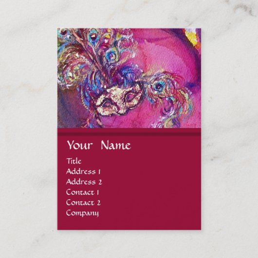 DIE DRITTE MASK / Kostümbildner , Theaterkünstler Visitenkarte (Vorderseite)