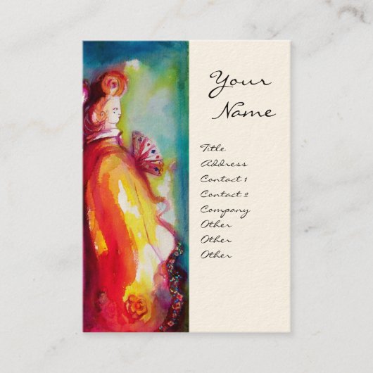 DIE DRITTE MASK / Kostümbildner , Theaterkünstler Visitenkarte (Vorderseite)