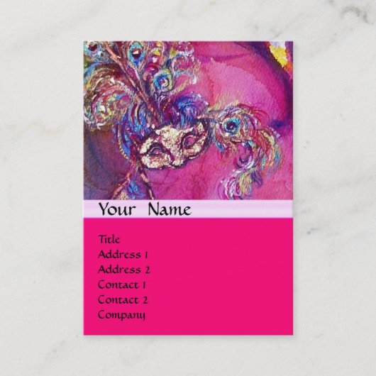 DIE DRITTE MASK / Kostümbildner , Theaterkünstler Visitenkarte (Vorderseite)