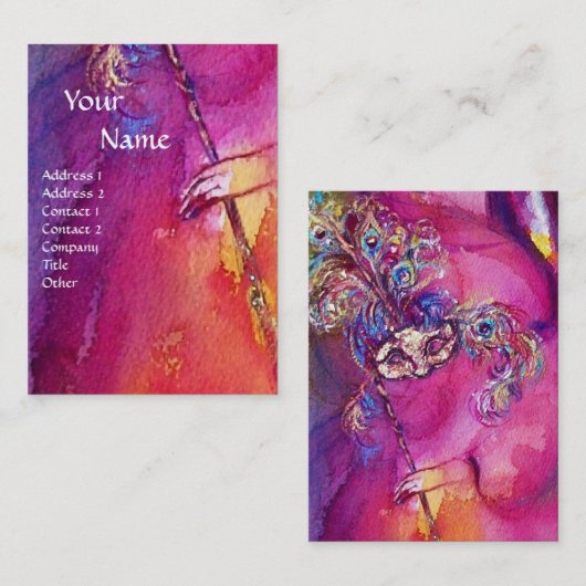 DIE DRITTE MASK / Kostümbildner , Theaterkünstler Visitenkarte (Vorne/Hinten)