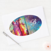 DIE DRITTE MASK , Monogramm Ovaler Aufkleber (Umschlag)