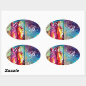 DIE DRITTE MASK , Monogramm Ovaler Aufkleber (Blatt)