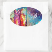 DIE DRITTE MASK , Monogramm Ovaler Aufkleber (Tasche)