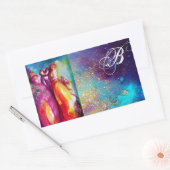 DIE DRITTE MASK , Monogramm Rechteckiger Aufkleber (Umschlag)