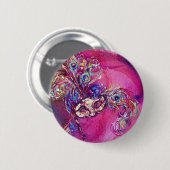 DIE DRITTE MASK - / Venezianisch Mardi Gras Masque Button (Vorne & Hinten)