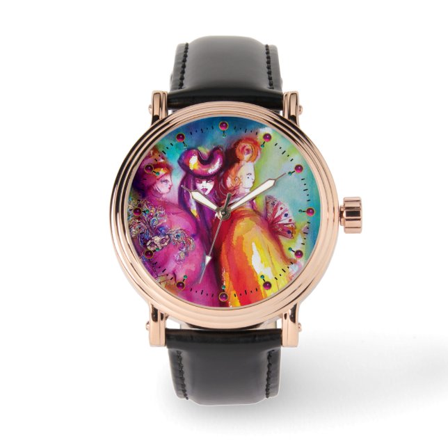 DIE DRITTE MASK / Venezianische MASKENKRAFT Armbanduhr (Vorderseite)