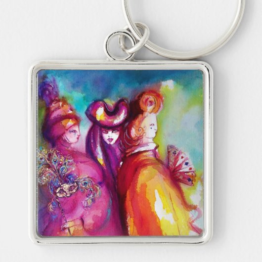 DIE DRITTE MASK / Venezianische MASKENKRAFT Schlüsselanhänger (Vorne)