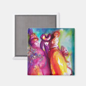 DIE DRITTE MASK Venezianische Masquerade Wasserfar Magnet (Vorderseite/Rückseite)