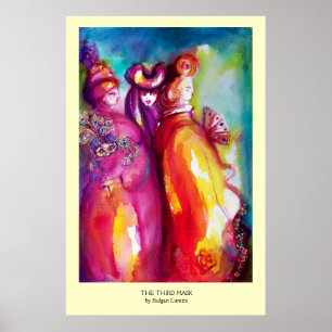 DIE DRITTE MASKE / Venezianischer Karneval-Maskenb Poster
