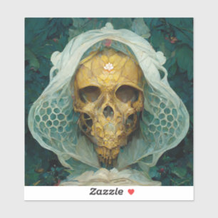Die Drohne Bee Skull Fantasy Sci-Fi Aufkleber