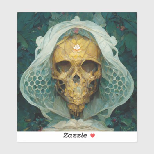 Die Drohne Bee Skull Fantasy Sci-Fi Aufkleber (Blatt)