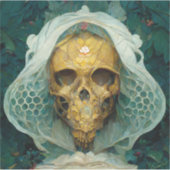 Die Drohne Bee Skull Fantasy Sci-Fi Aufkleber (Vorderseite)
