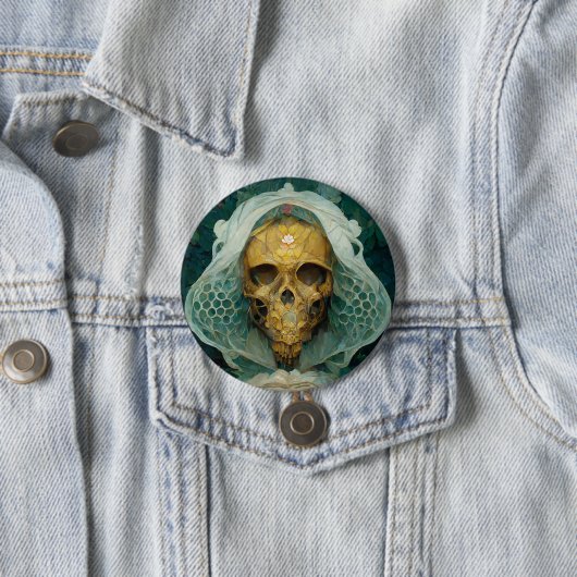 Die Drohne Bee Skull Fantasy Sci-Fi Button (Beispiel)