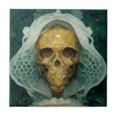 Die Drohne Bee Skull Fantasy Sci-Fi Fliese (Vorderseite)