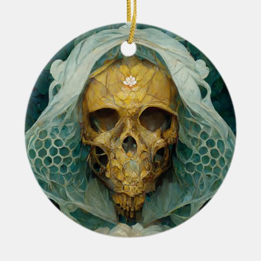 Die Drohne Bee Skull Fantasy Sci-Fi Keramik Ornament (Vorne)