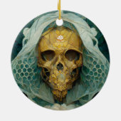 Die Drohne Bee Skull Fantasy Sci-Fi Keramik Ornament (Hinten)