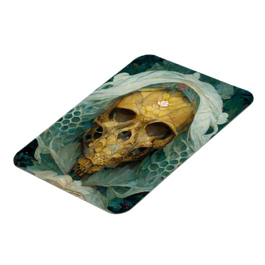 Die Drohne Bee Skull Fantasy Sci-Fi Magnet (Linke Seite)