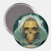 Die Drohne Bee Skull Fantasy Sci-Fi Magnet (Vorderseite/Rückseite)