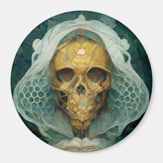 Die Drohne Bee Skull Fantasy Sci-Fi Magnet (Vorne)