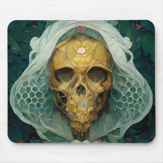 Die Drohne Bee Skull Fantasy Sci-Fi Mousepad (Vorne)