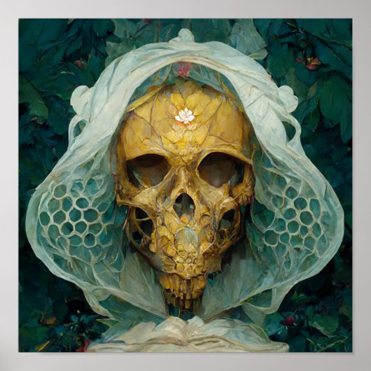 Die Drohne Bee Skull Fantasy Sci-Fi Poster (Vorne)