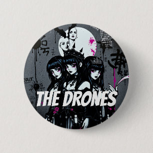 DIE DRONES Dunkel Button
