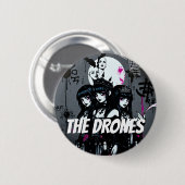 DIE DRONES Dunkel Button (Vorne & Hinten)