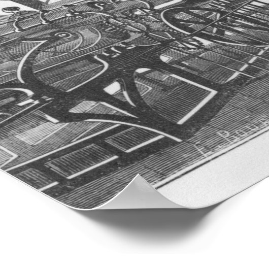 Die Druckpresse Poster (Ecke)