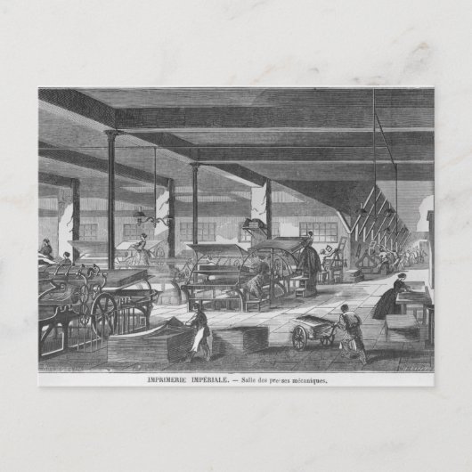 Die Druckpresse Postkarte (Vorderseite)